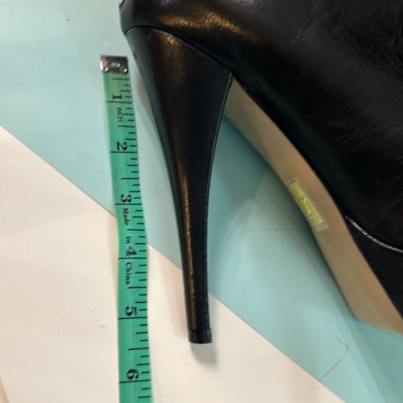 Truth or Dare by Madonna Black Leather zip-up high heel Shoes Size 7.5 - Picture 14 of 16